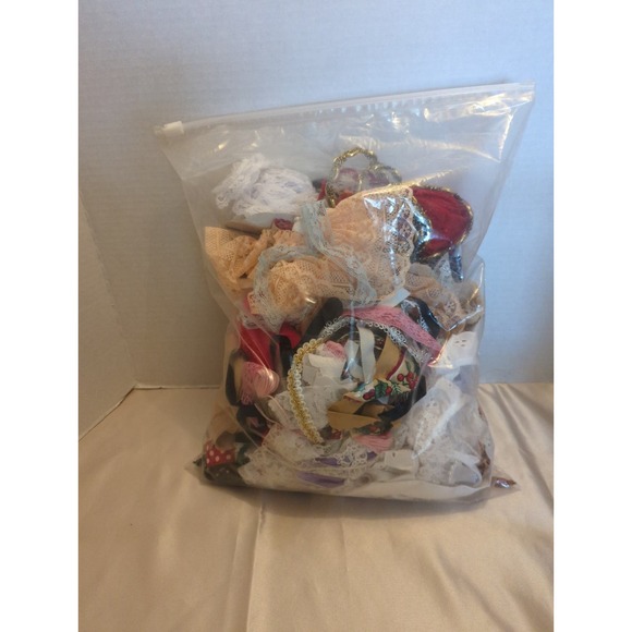 Mystery bag of Fabric Trims and Laces  All Colors and Styles Great for crafting - Picture 1 of 3